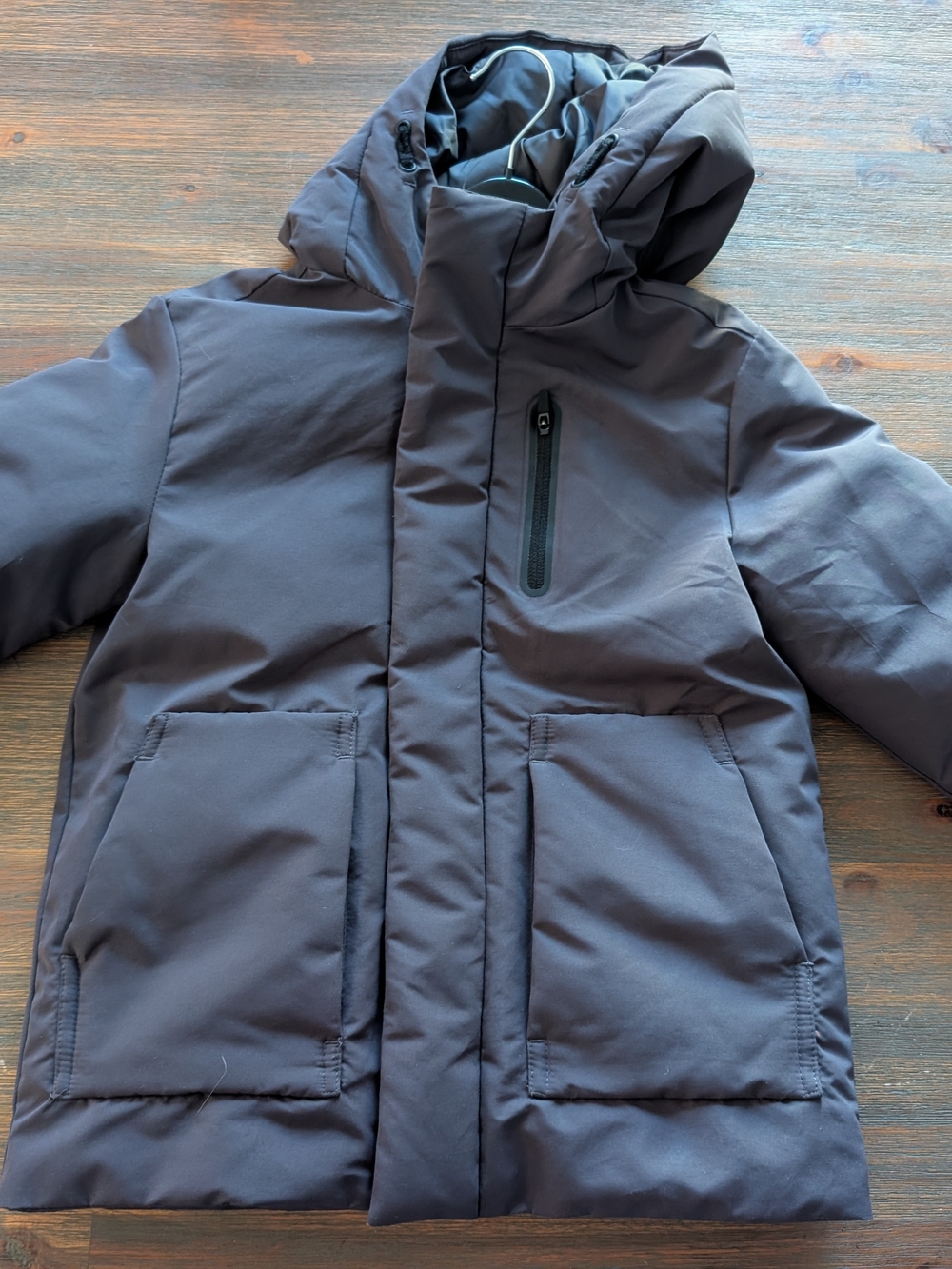 Zara Kids Hooded Puffer Jacket - Dark Gray